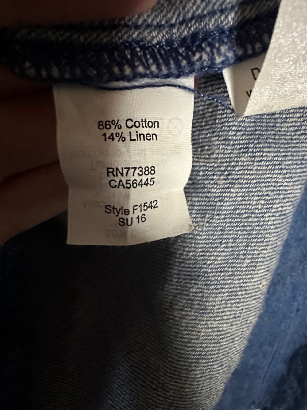 Madewell Blue Chambray Circle Skirt Linen Cotton Blend - Picture 5 of 6